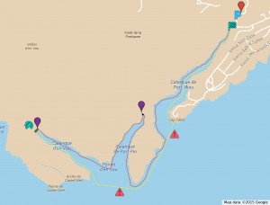 Zone de navigation Stand Up Paddle demi-journée au départ de Cassis - Calanque de Port-Miou